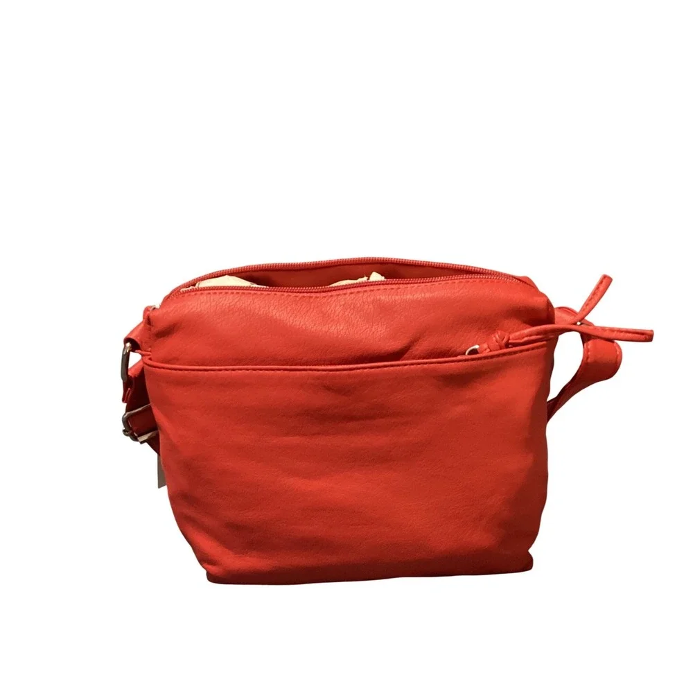 Bueno Collection Tangerine Orange Crossbody Bag Faux Leather NWT‎